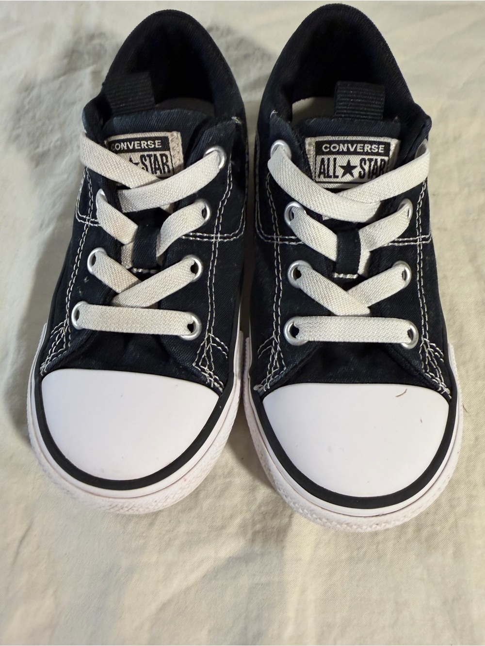 Converse Kids Black & White Low Top Sneakers